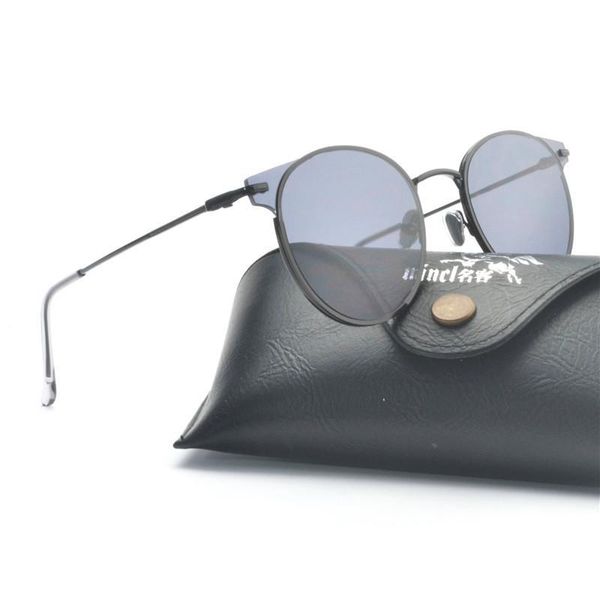 

2019 vintage classic men sunglasses women big round sun glasses ladies women's metal frames glass brand designer new black nx, White;black