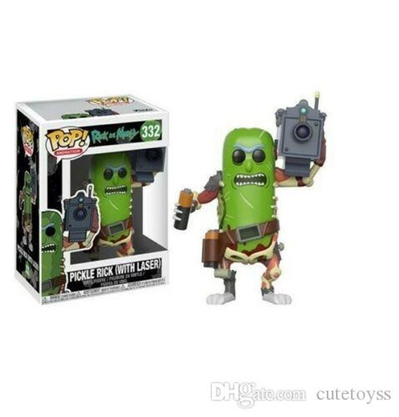 

good cute funko pop rick and morty pickle rick with laser figure collection model toy 332#