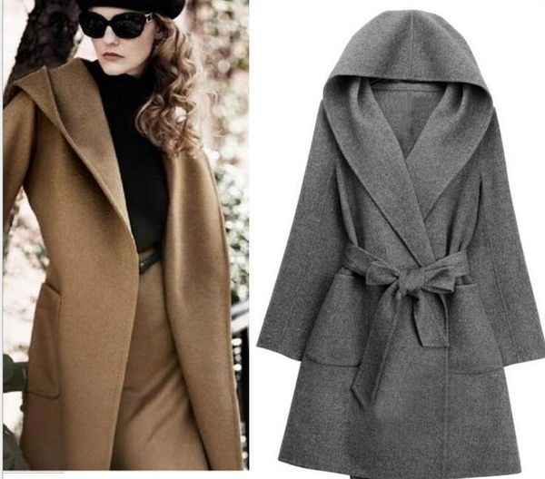 

new women loose batwing sleeve long poncho cape irregular hem solid woolen plus size coat shawl, Black