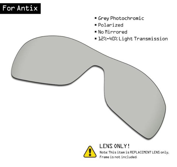 

smartvlt polarized sunglasses replacement lenses for antix - grey pchromic