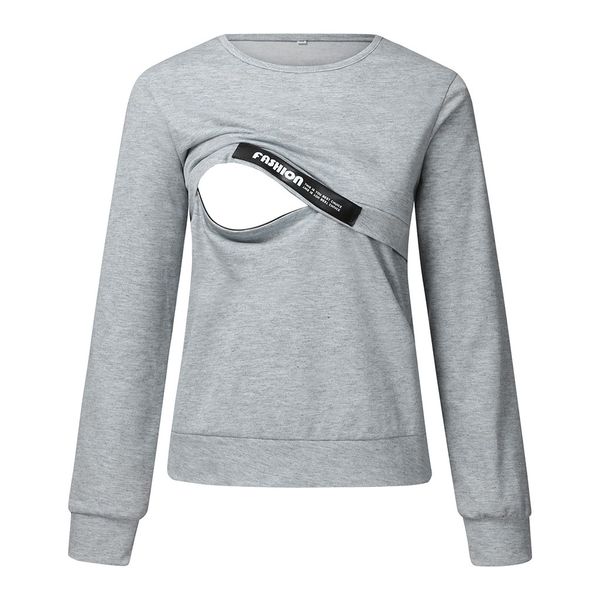 

maternity clothes women winter sweatshirts women winter maternity long sleeve zipper nursing sweatshirts for breastfeeding, White