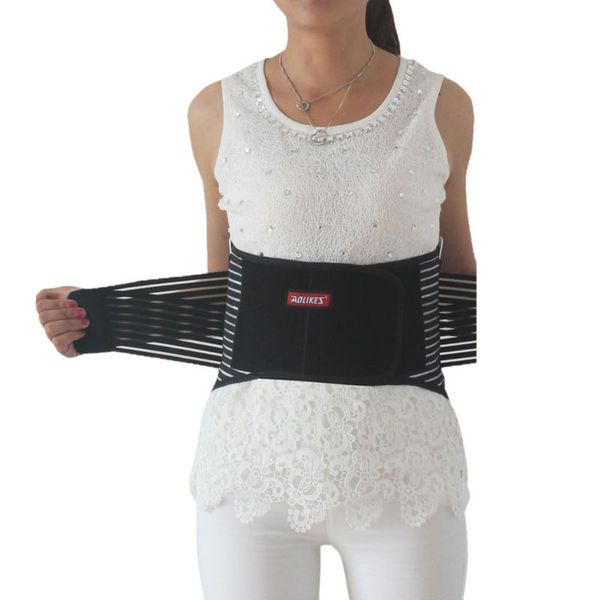 

bodybuilding lumbar waist support high elastic breathable mesh health care with steel back brace belts ekn98, Black;gray