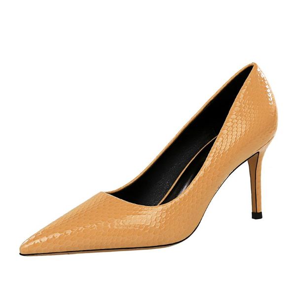 

2020 spring thin heels women pumps red lady shoes high heels pointed party wedding shoes plus size k0298, Black