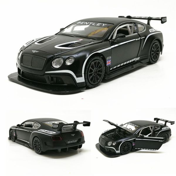 

2019 1:32 bentley continental gt3 alloy car diecasts vehicles model pull back sound light gift collection toys for children t200417