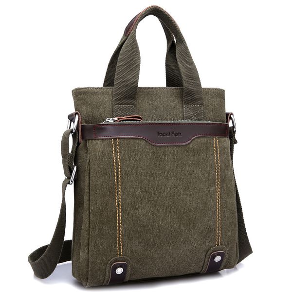 

retro single shoulder rucksack high-grade men's official document handbag business casual washed canvas messenger bag