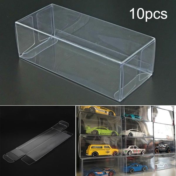 

10 pcs pvc clear model figurine display box show protection case dustproof display box case protector model toys
