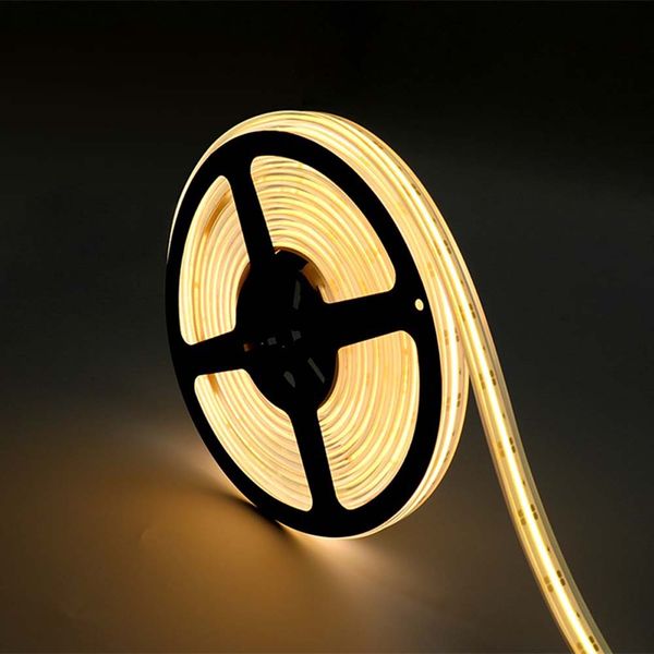 

alightings 12v/24v cob led strip lights without any dark spots can be bent y high lumens 180 degree view angle csp strip
