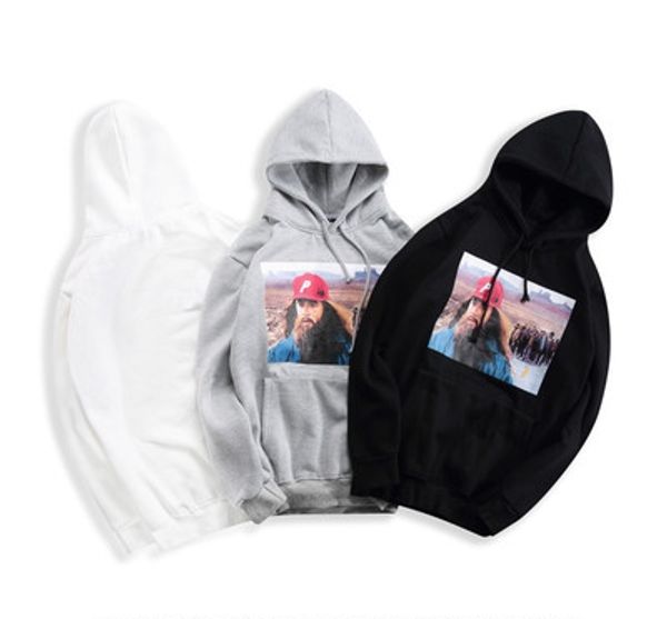 

мужская марка мода горячее надувательство уличные толстовки свободные повседневная мужской пуловер кофты руно одежда, Black