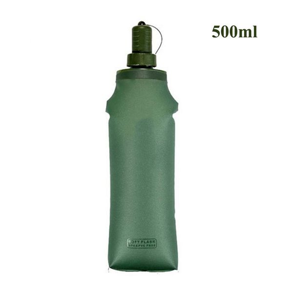 

250ml/500ml foldable tpu outdoor bottle hydro soft flask collapsible drink water bottle for camping hiking bicycle fitness
