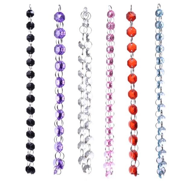 

1m crystal bead curtain acrylic octagon beads curtain wedding door decor