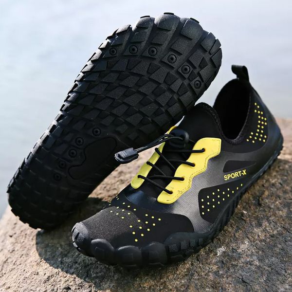 

wholesale outdoor wading shoes upstream shoes sandals couple swim shoes casual sports sneakers for men and women color yellow, Black