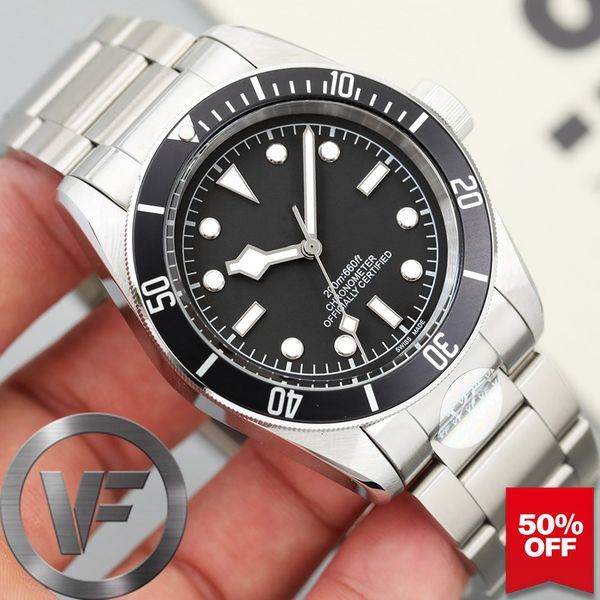 

vfactory sapphire new mens watch black bay automatic movement fashion men mechanical designer watches luxury wristwatches, Slivery;brown