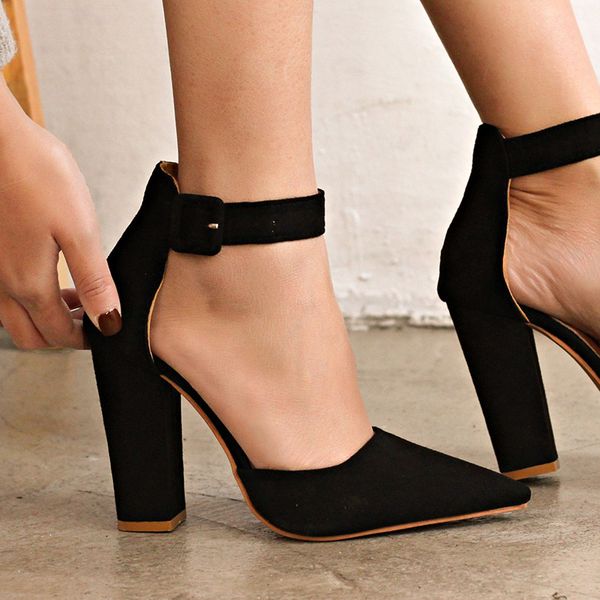 

women pumps ankle strap women helels for wedding shoes heels classic high heels extreme heeled sandals 12cm ladies red888, Black