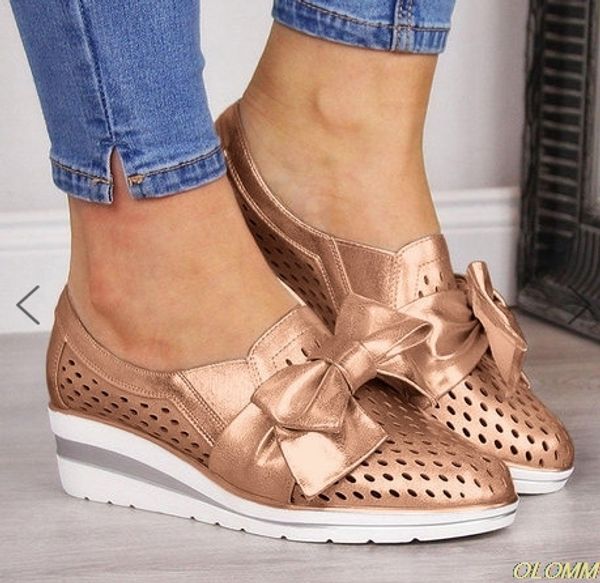 

summer women wedge flats shoes female hollow breathable mesh casual shoes for ladies flats loafers, Black