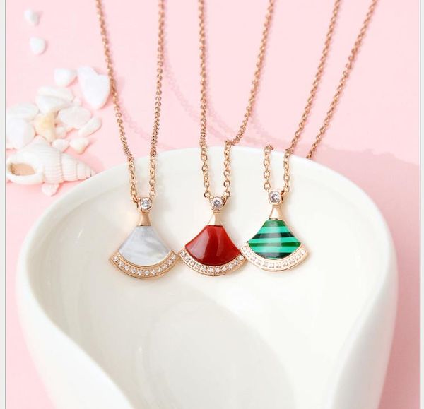 

necklace series pure silver agate female pendant fan