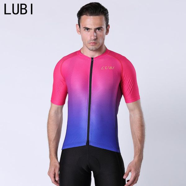 

lubi 2020 cycling jersey men short sleeve summer breathable clothing shirt pro team road bike racing mtb uniform bicycle clothes, Black;red