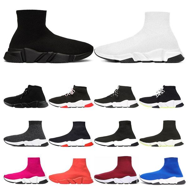 

2020 designer shoes casual of triple speed trainer bule black white red flat fashion mens womens socks sneakers fashion platform size 36-45