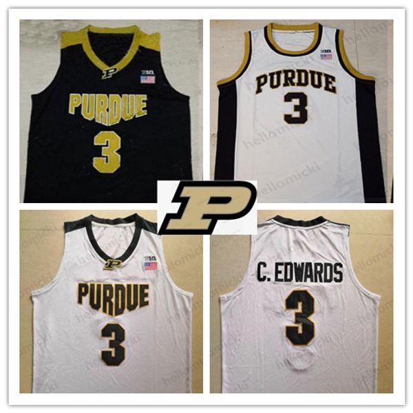 

#3 carsen edwards purdue boilermaker v-neck basketball round collar jersey black white gold men youth kid stitched jerseys