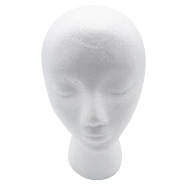 

tanding foam wig sunglasses kerchief display mannequin head stand white