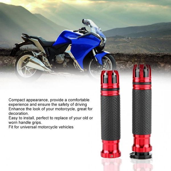 

universal motorcycle handles 2pcs aluminum rubber motorcycle bike handlebar hand grips accessories for vehicles