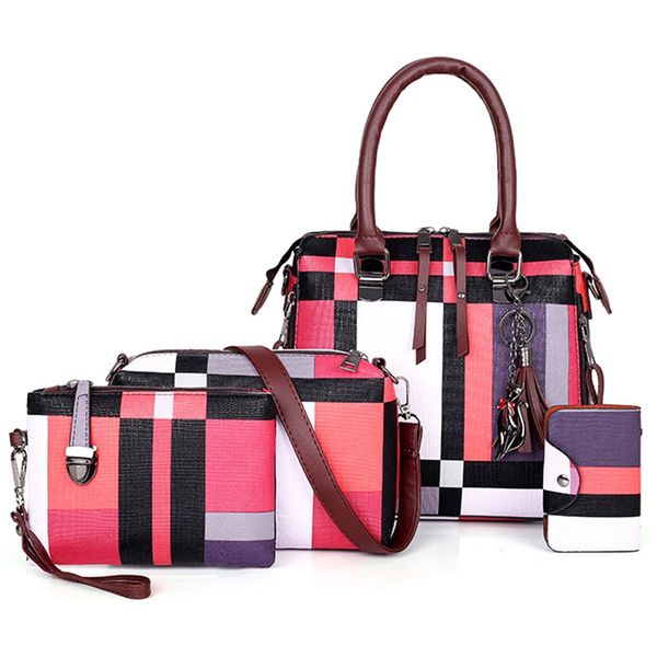 

плед женская сумка кисточкой бумажник и сумочка набор 4 шт. женский