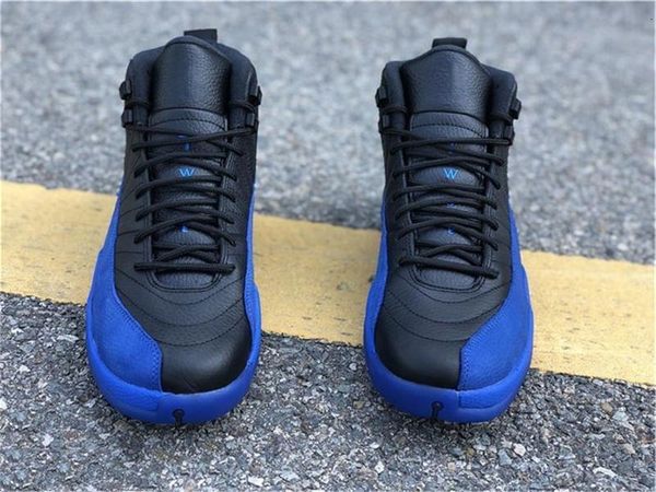

2019 air аутентичные 12 игры royal черный синий high og мужчины баскетбол обувь 130690-014 real carbon fiber спортивная обувь с ога box, Black