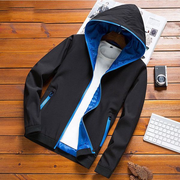 

hooded jackets men 2019 new jacket fashion tracksuit casual coat men hip hop streetwear, Black;brown