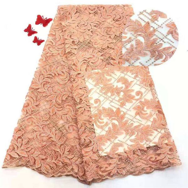 

tulle fabric lace latest african laces 2019 with stones nigerian tulle french net lace fabric for party pgc841b-2, Black;white