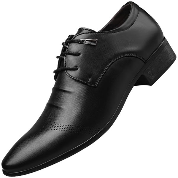 

new formal oxford shoes for mens dress shoes man wedding dress office shoes men zapatillas hombre deportiva mocassin homme, Black