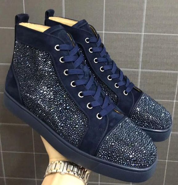 

35-47 designer shoes party luxurys flats shoes red bottoms shoes leather mens genuine womens lovers studded 2020 sneakers spikes size c plrk, Brown;gray