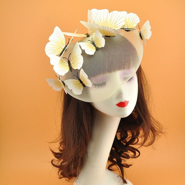 

женщины бабочка орнамент волос hairband маска головной убор свадебные photograph шпилька партии шляпы для stage show up performance