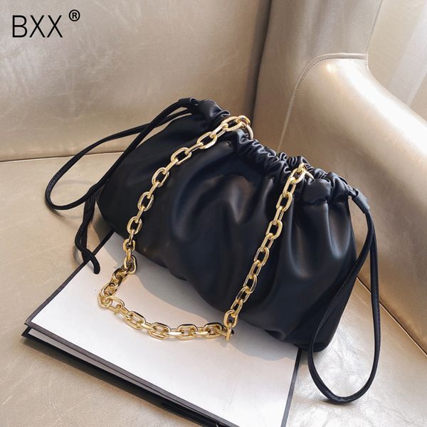 

bxx] роскошные искусственная кожа клатч женский плечо сумка 2020 весна леди сумки для женщин путешествия crossbody плиссированные сумки hl4