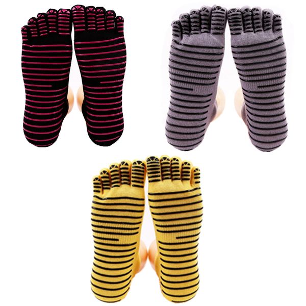 

3 pairs/lot men yoga socks with grips solid color anti-slip breathable cotton socks for gym fitness ballet barre latin dance, Black