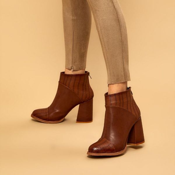 

flo salto tan women 's heels boots butigo, Black