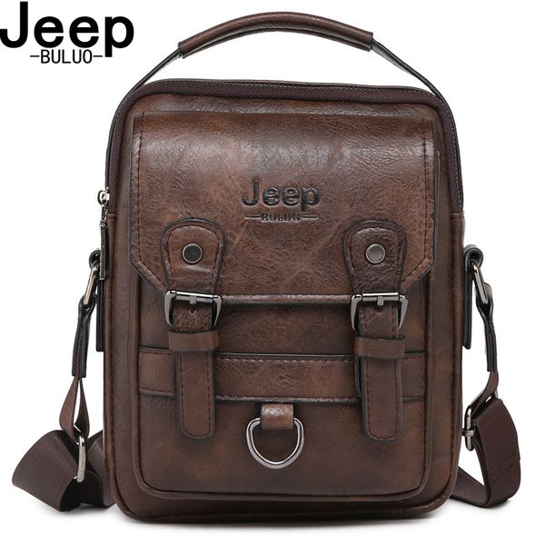 

jeep buluo brand new человека crossbody сумка плеча многофункциональный мужские сумки большой емкости split кожаный мешок для путешествий че