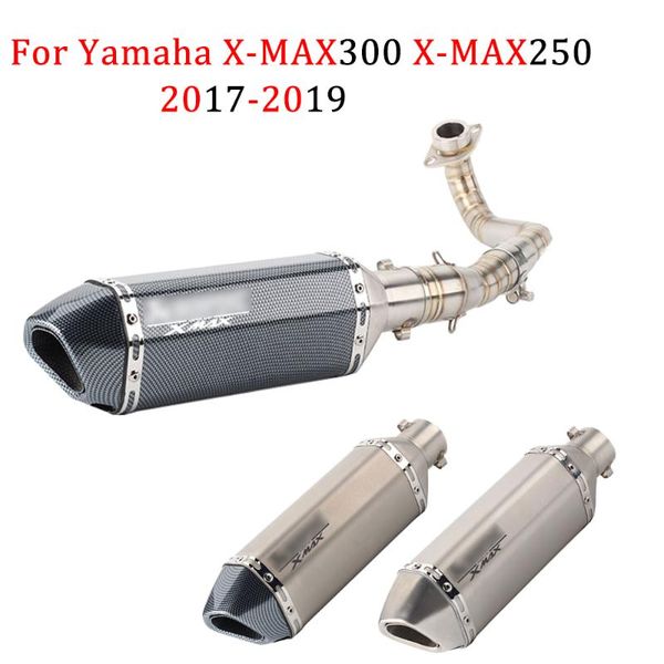 

motorcycle exhaust for xmax 300 xmax250 x-max250 2017- 2019 middle link pipe full system with db killer xmax250 muffler