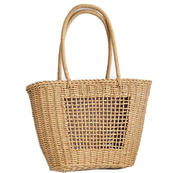 

креативный дизайн индивидуальный стро мешок ткачество hollow природный материал hollow пляжная сумка