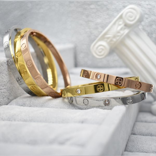 

designer jewelries stainless steel cross bangle bracelets jewelry for men charm bracelets women bangles girls lover brand gifts lady
