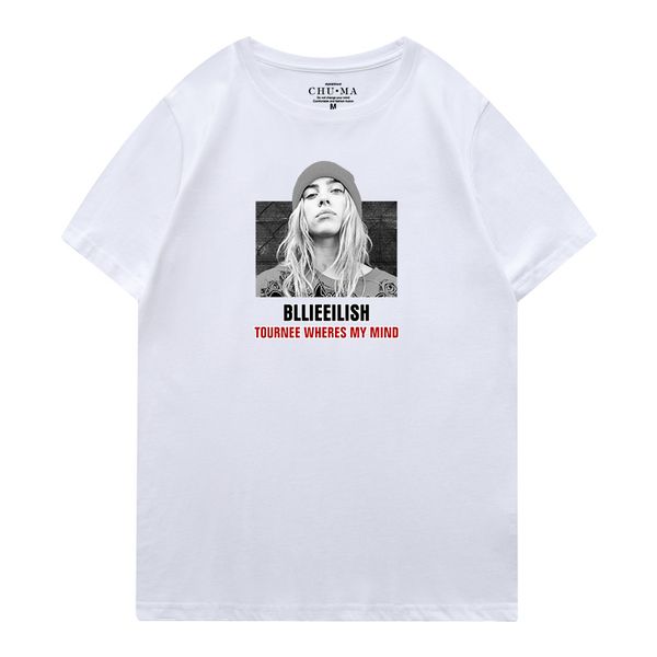 

уличная хип-хоп билли эйлиш футболка новый альбом рубашки harajuku о-образным вырезом быть с коротким рукавом мужчины женщины футболка прохл, White;black