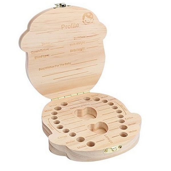 

new kids tooth box органайзер для младенцев сохранить молочные зубы wood storage box