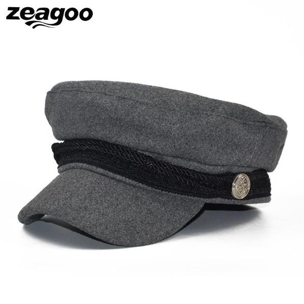 

new fashion vintage style flat england beret style solid visor cap hat 2018 new autumn octagonal hats for women flat, Blue;gray