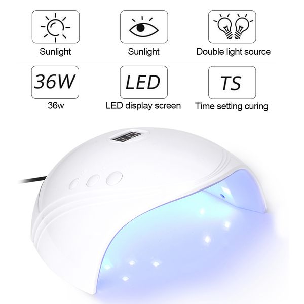 

professional 36w nail art led dryer gel polish curing manicure beauty tool