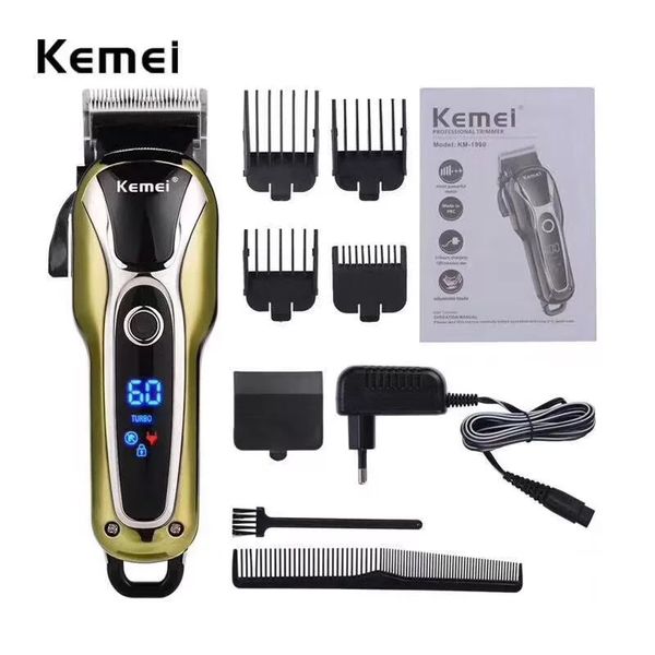 

kemei hair trimmer cordless electric trimmer rechargeable hair cutter afeitadora electricar km-1990 38d sweet07 ztlif