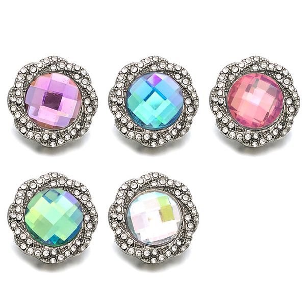 

горячий компонент w308 кристалл 3d 18mm металла snap кнопки для ожерелье браслет сменная ювелирных изделий женщины accessorie выводы
