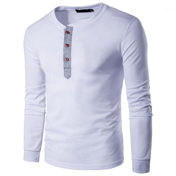 

o neck mens tees casual loose solid color male designer mens tshirts spring long sleeve, White;black