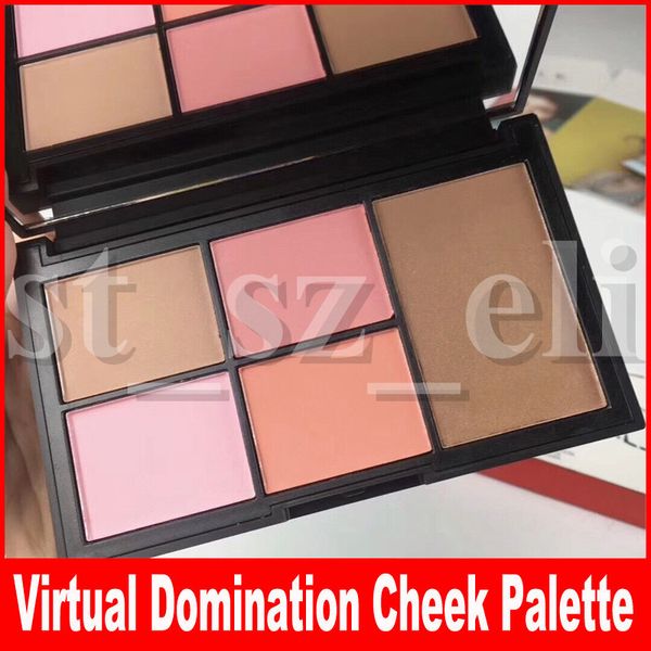 

brand eye makeup 5 colors virtual domination cheek palette highlighter blush bronzing coutour maquillage powder palette