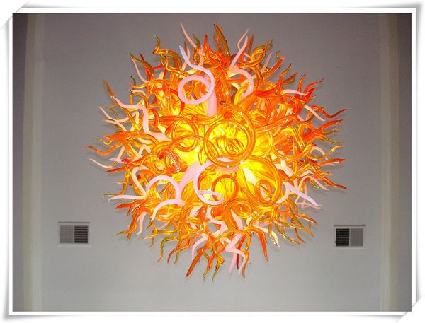 

orange and white iron chandelier led energy saving factory lighting fixture multi colored murano glass ceiling lamp