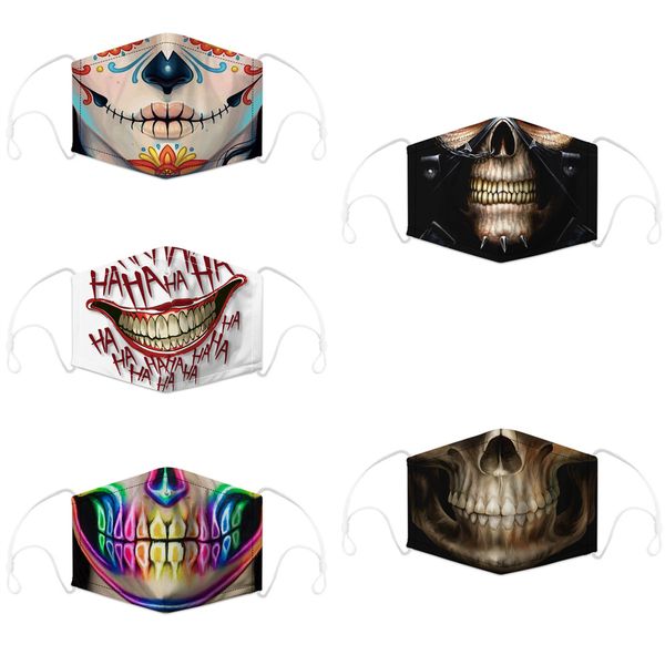 

skull face mask outdoor sports halloween party cosplay face masks reusable dust warm windproof cotton festive party mask