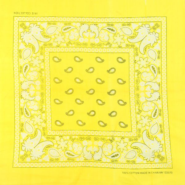 

2018 new hip hop fluorescent yellow green orange rose red paisley bandanas headwear for womens mens