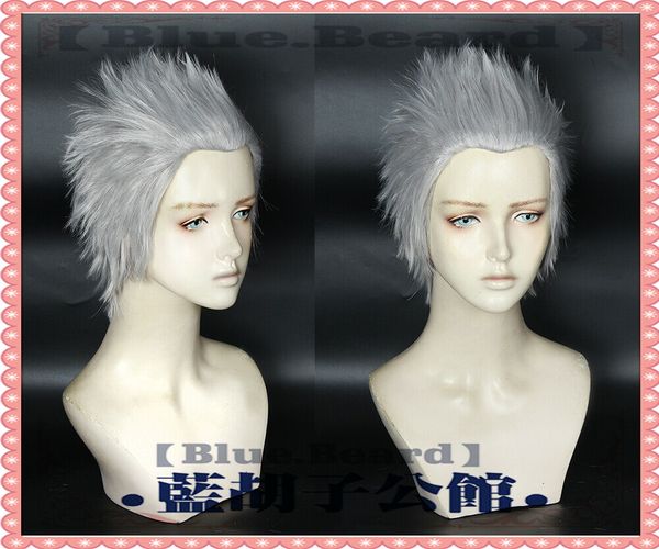 

game devil may cry 5 vergil short silver grey cosplay wig, Golden;silver